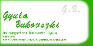 gyula bukovszki business card